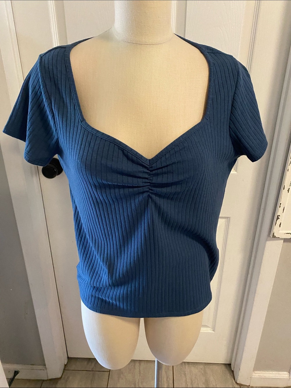 Madewell ribbed top v neck BNWOT size XL